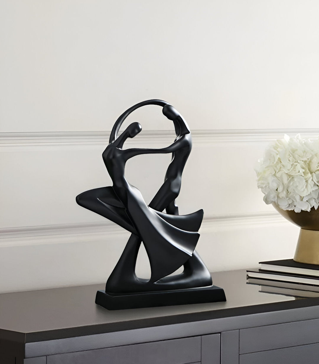 Modern dancing resin sculpture