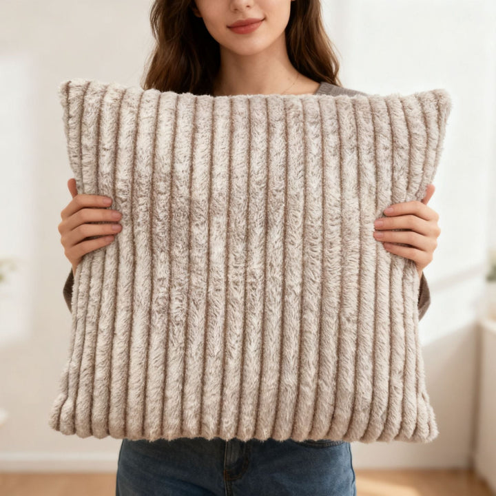 Decorative Pillow with Striped Pattern
