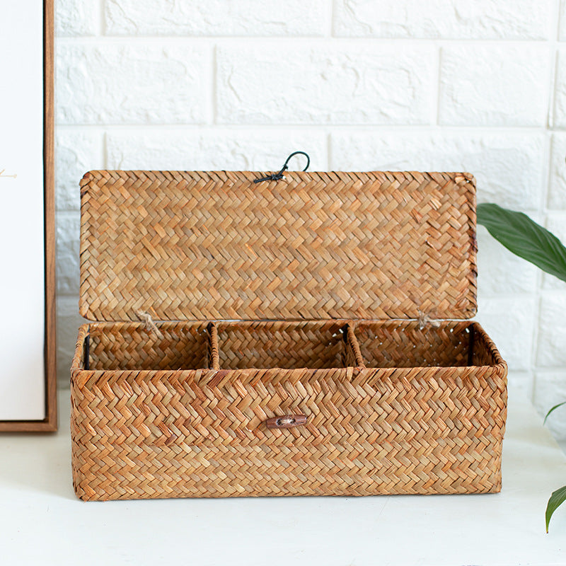 Storage Box Made Of Handwoven Natural Material