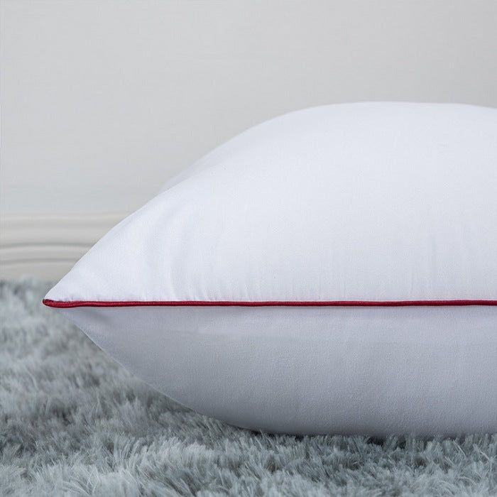 Premium square throw pillow inserts with piped edge and hypoallergenic hollow-fiber fill