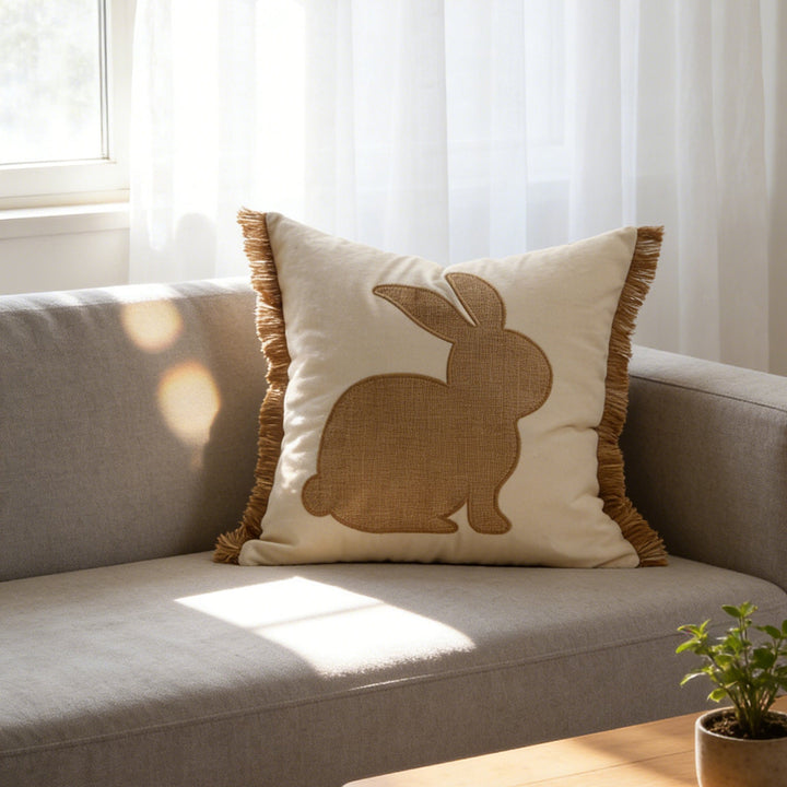 pillowcase with cute bunny motif