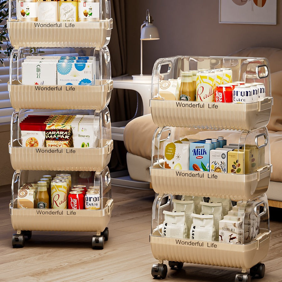 Multi-Tier Storage Organizer with Transparent Baskets Meso Living
