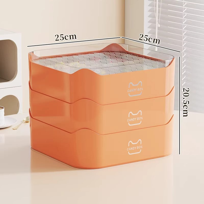 Multi-Purpose Storage Organizer with Transparent Lid Meso Living
