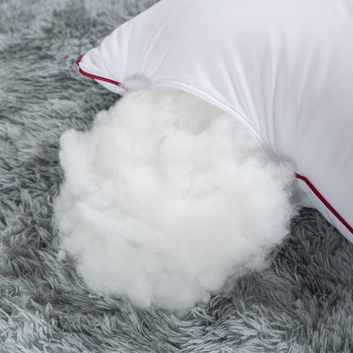 Premium square throw pillow inserts with piped edge and hypoallergenic hollow-fiber fill