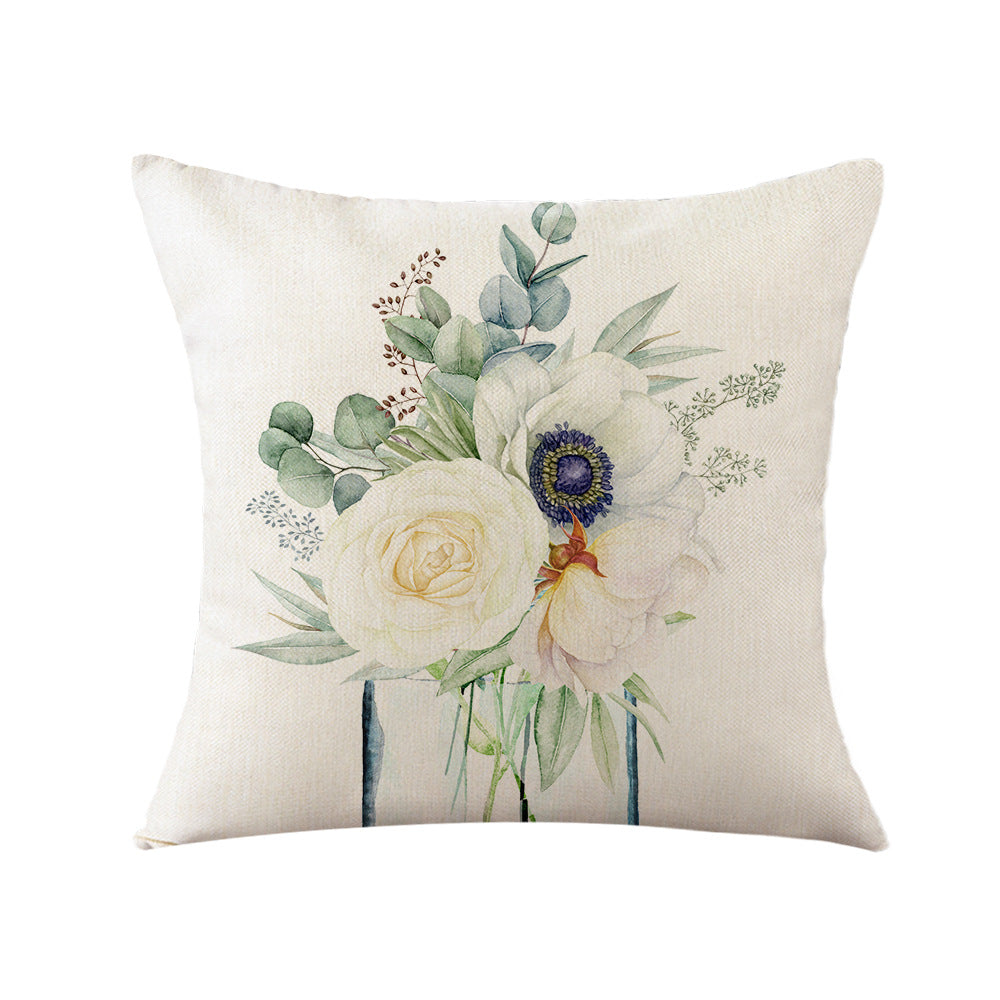 Elegant Cushion Cover with Floral Designs