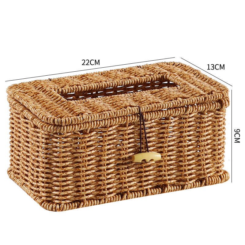 Handmade Wicker Storage Box With Lid