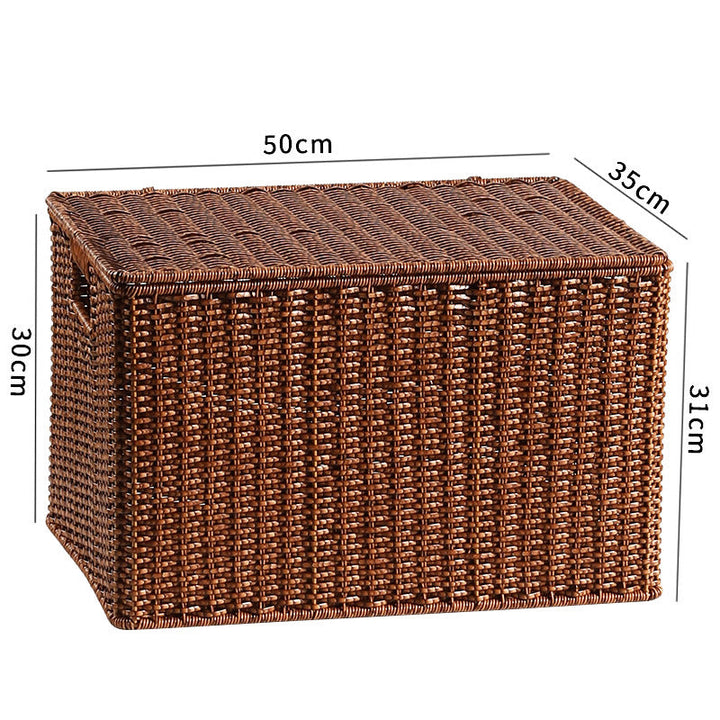 Woven Storage Chest With Built-In Handles