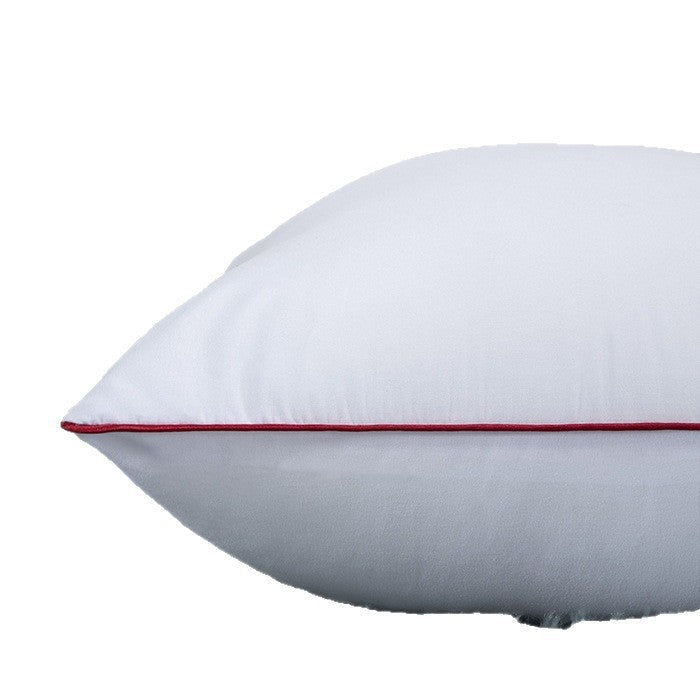Premium square throw pillow inserts with piped edge and hypoallergenic hollow-fiber fill