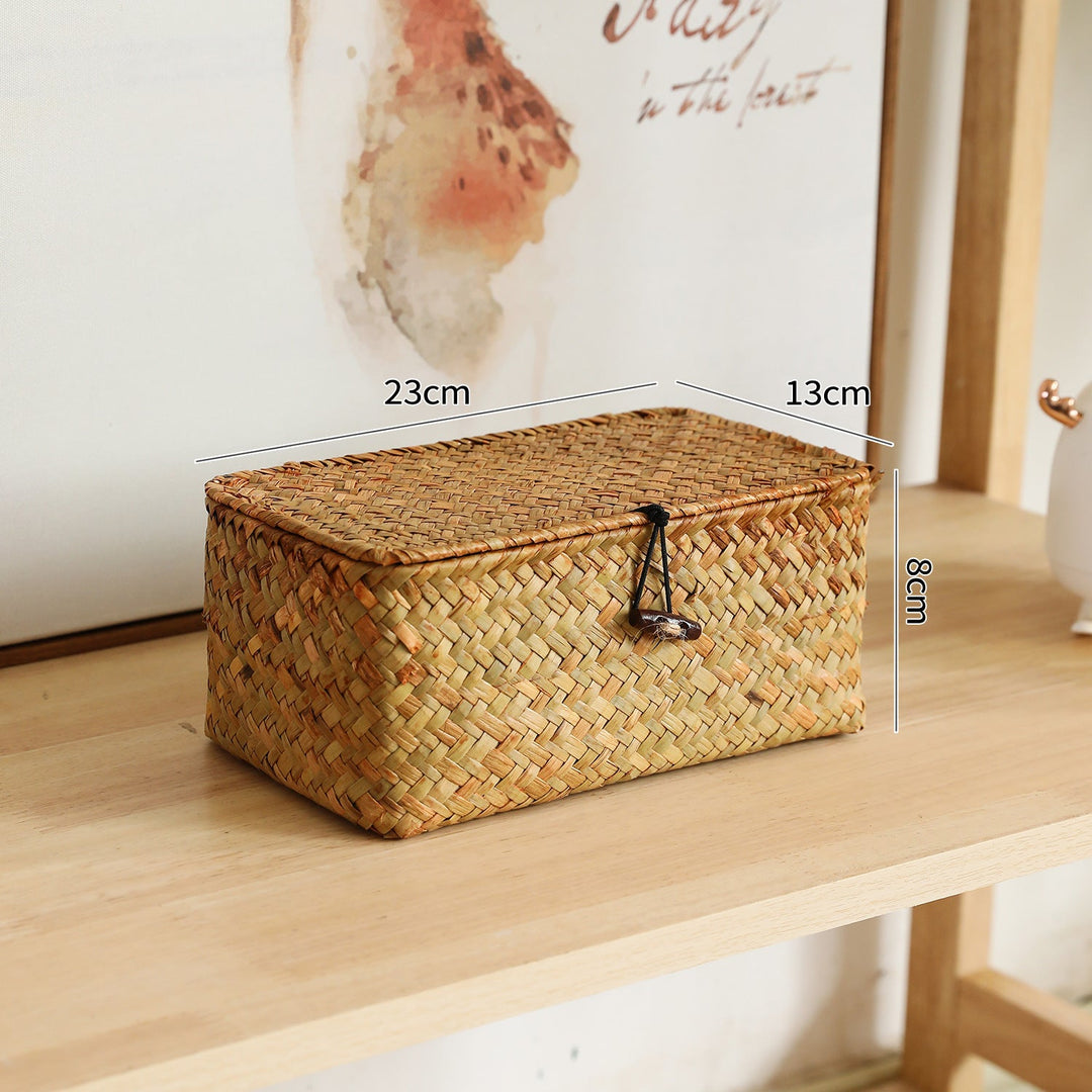 Handcrafted Oval Woven Storage Box