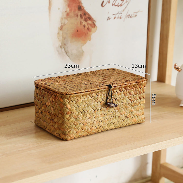 Handcrafted Oval Woven Storage Box