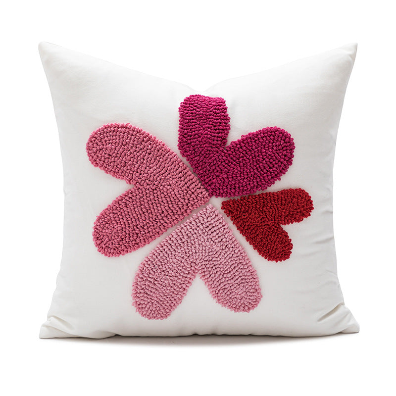 Decorative Pillowcase with Heart Pattern