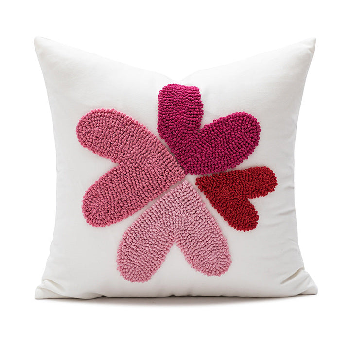 Decorative Pillowcase with Heart Pattern