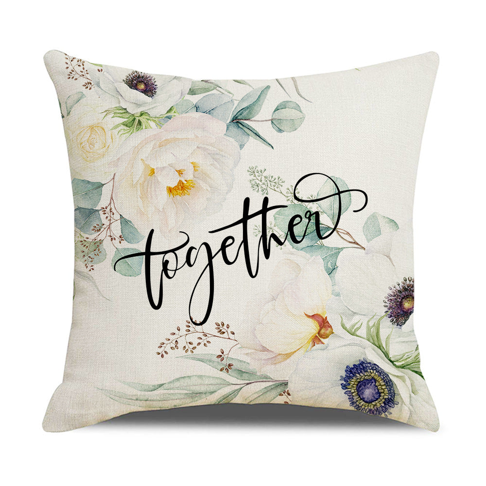 Elegant Cushion Cover with Floral Designs