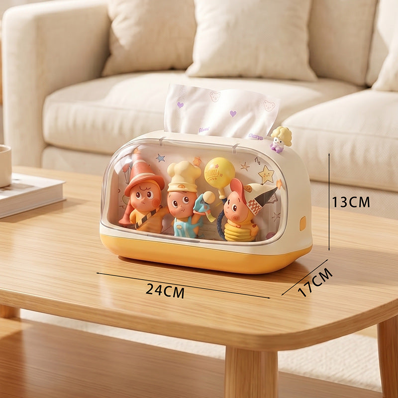 Whimsical Tissue Box Holder with Character Design Meso Living