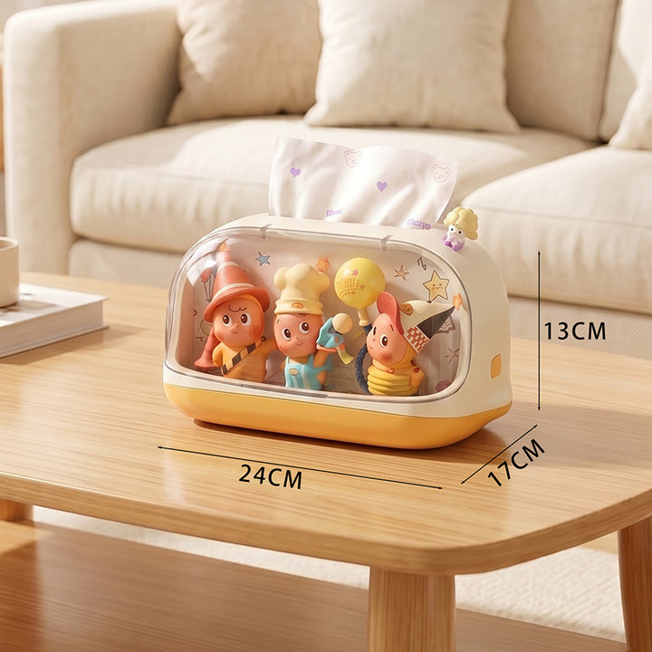 Whimsical Tissue Box Holder with Character Design Meso Living