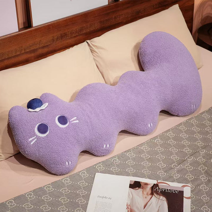 Plush cushion in cat shape
