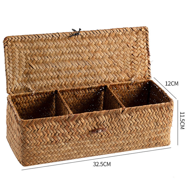 Storage Box Made Of Handwoven Natural Material