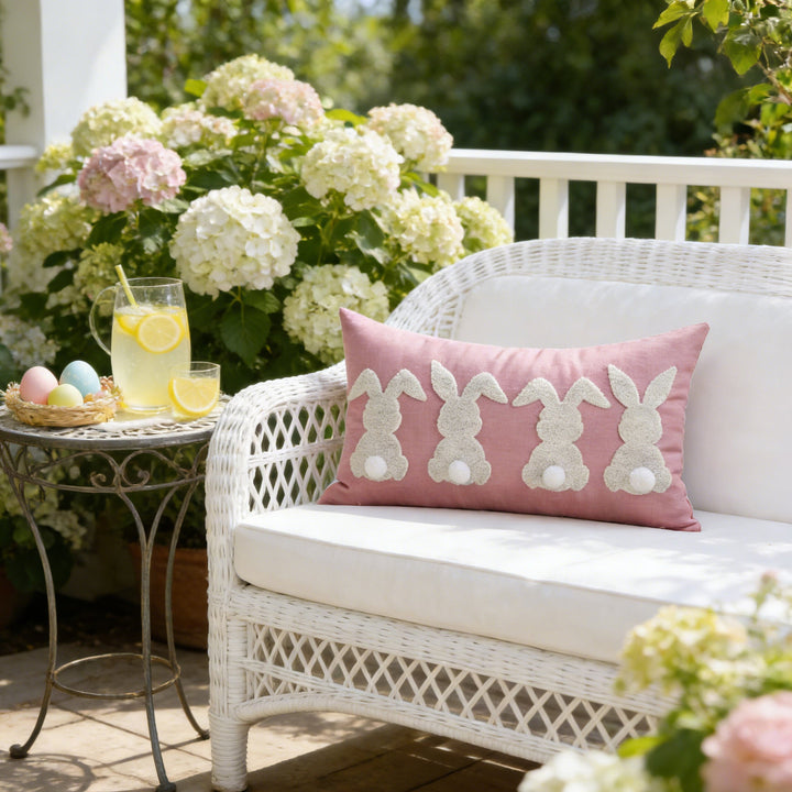 pillowcase with cute bunny motif