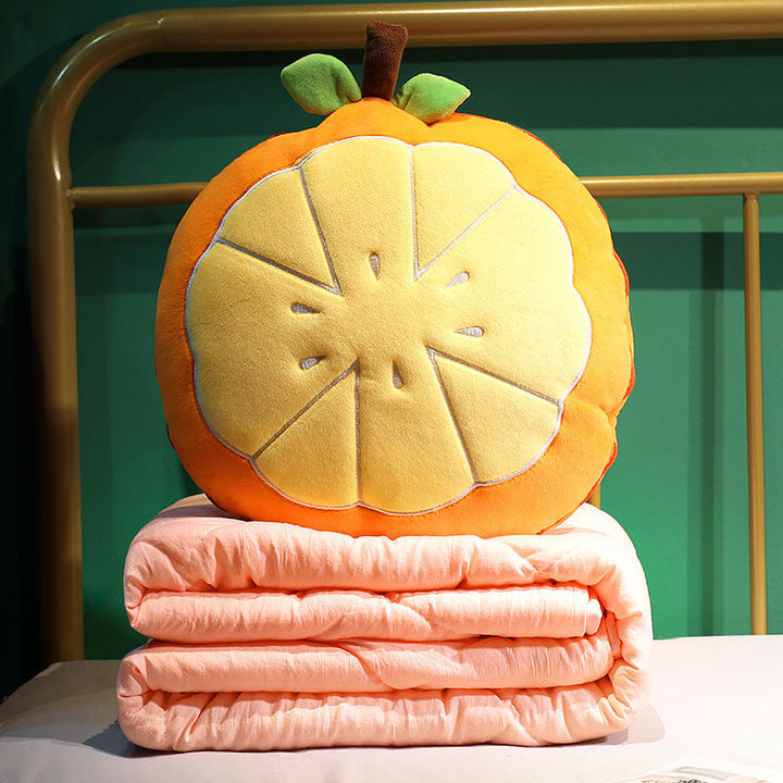 Plush pillow in carrot shape