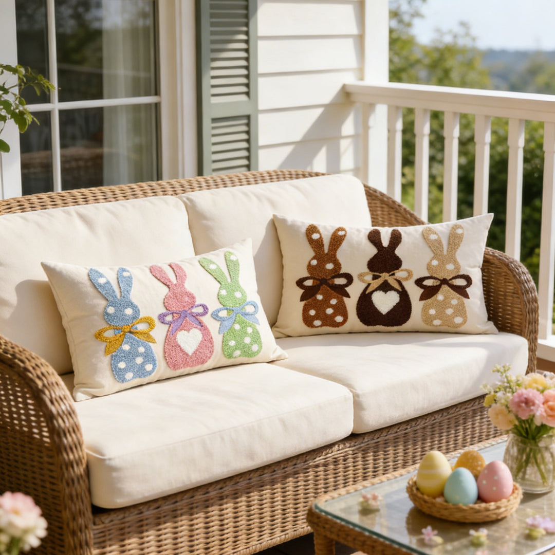 pillowcase with cute bunny motif