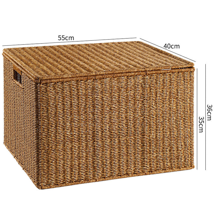 Handcrafted Rectangular Wicker Storage Box