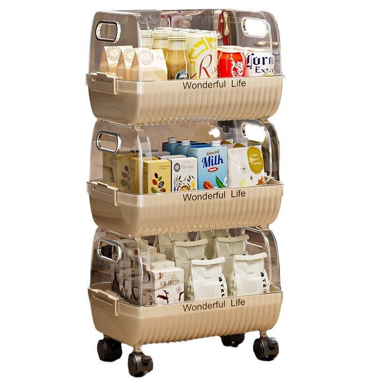 Multi-Tier Storage Organizer with Transparent Baskets Meso Living