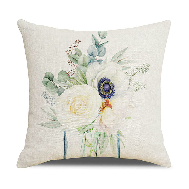 Elegant Cushion Cover with Floral Designs