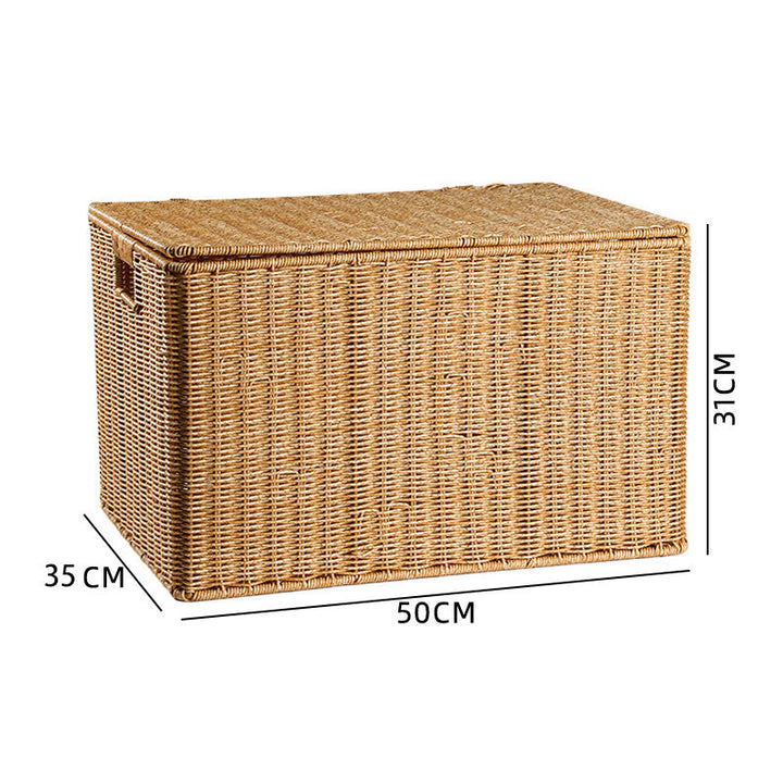 Handcrafted Rectangular Wicker Storage Box