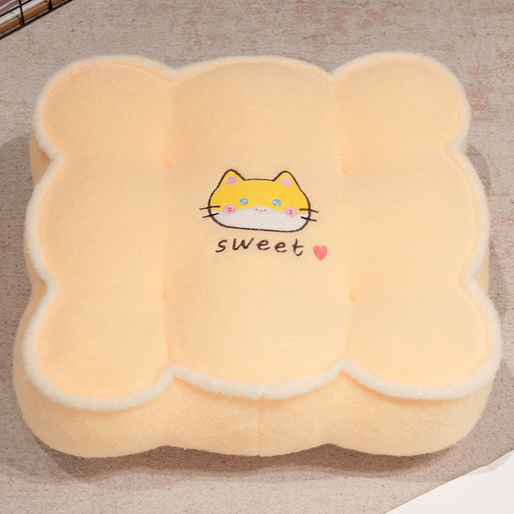 Plush pillow with animal-friendly design