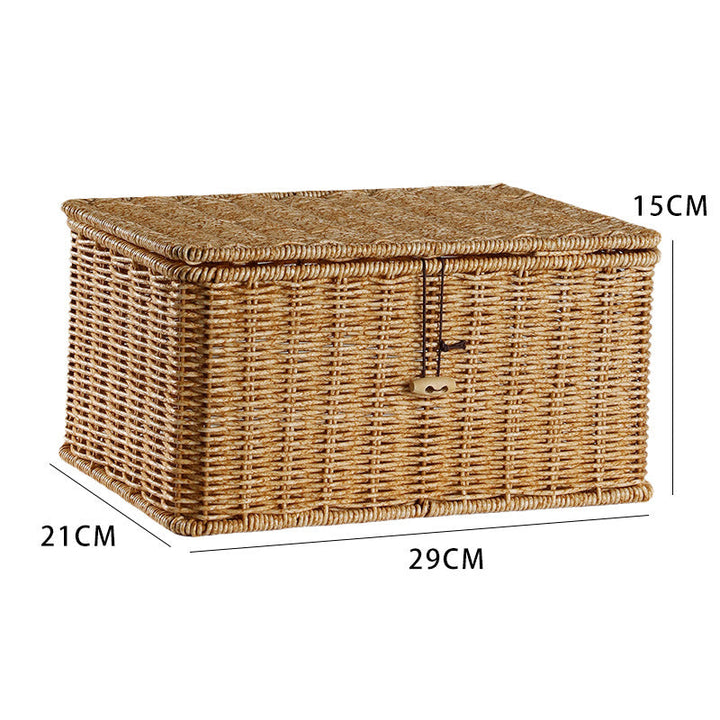 Handcrafted Rectangular Wicker Storage Box