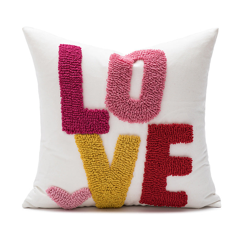 Decorative Pillowcase with Heart Pattern