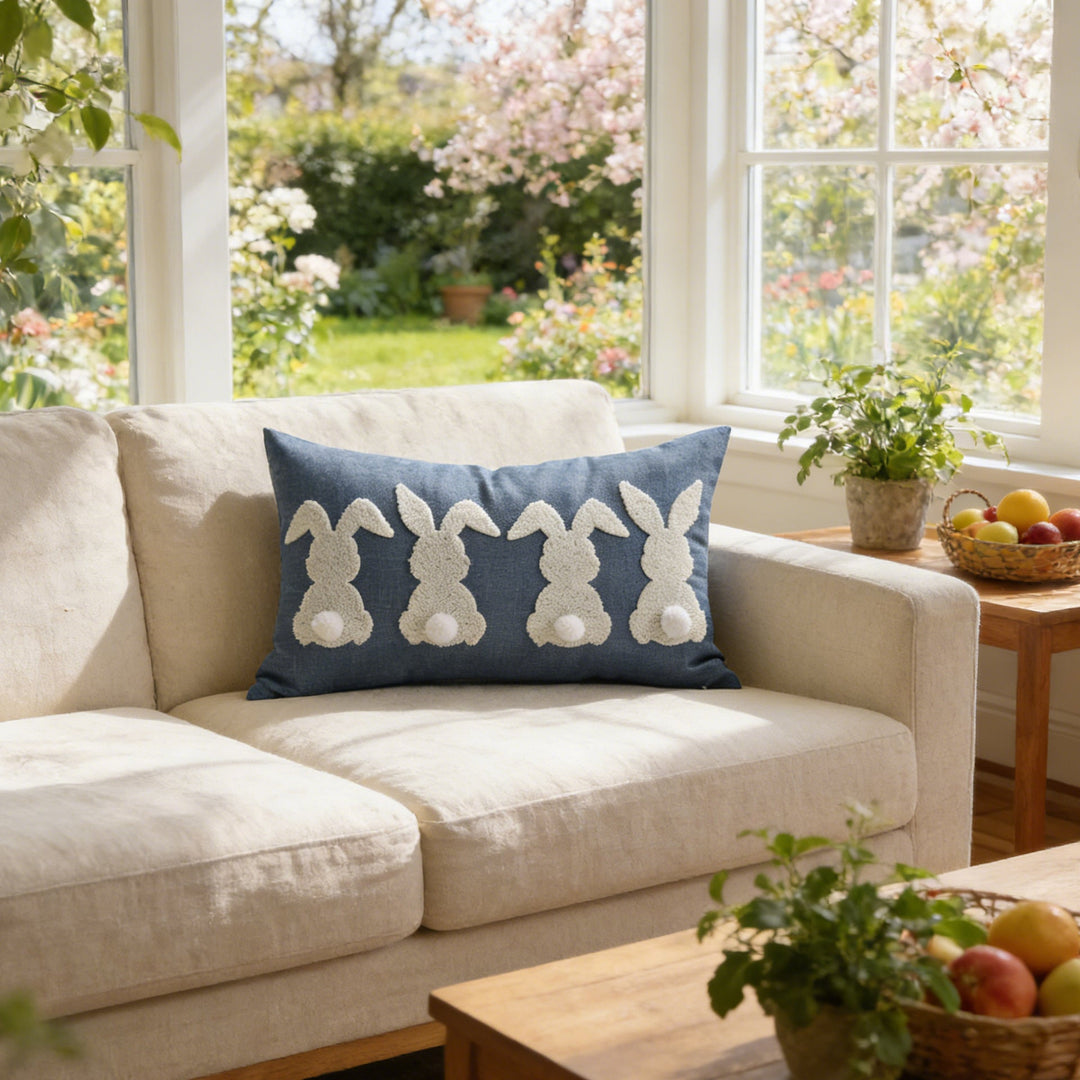 pillowcase with cute bunny motif
