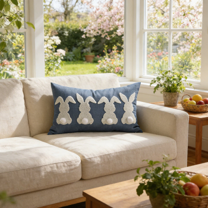 pillowcase with cute bunny motif