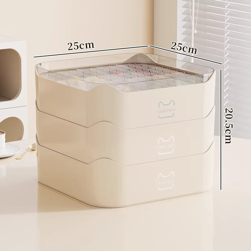 Multi-Purpose Storage Organizer with Transparent Lid Meso Living