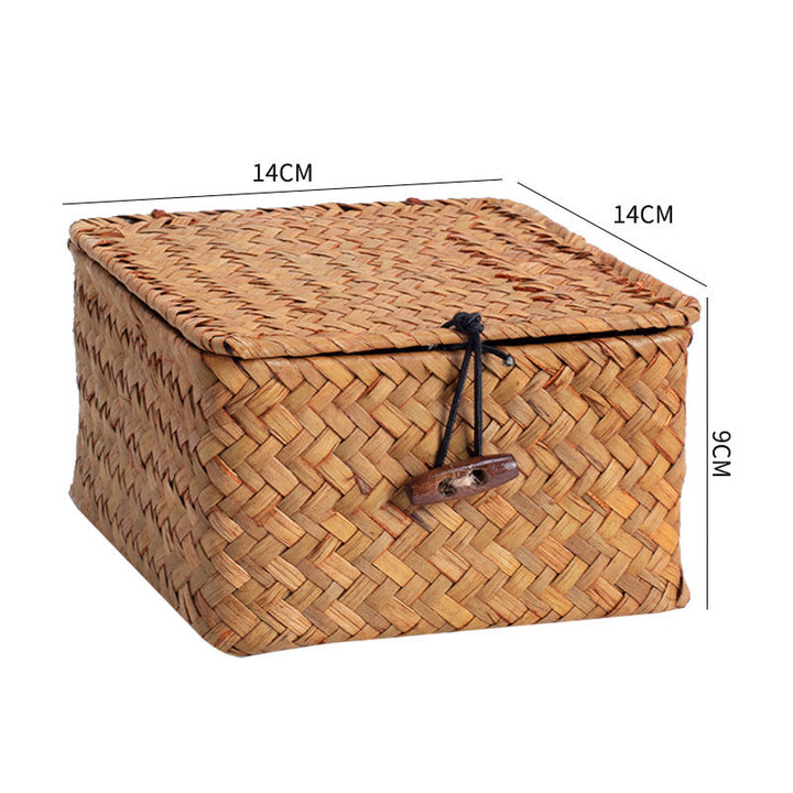 Handwoven Storage Box With Lid
