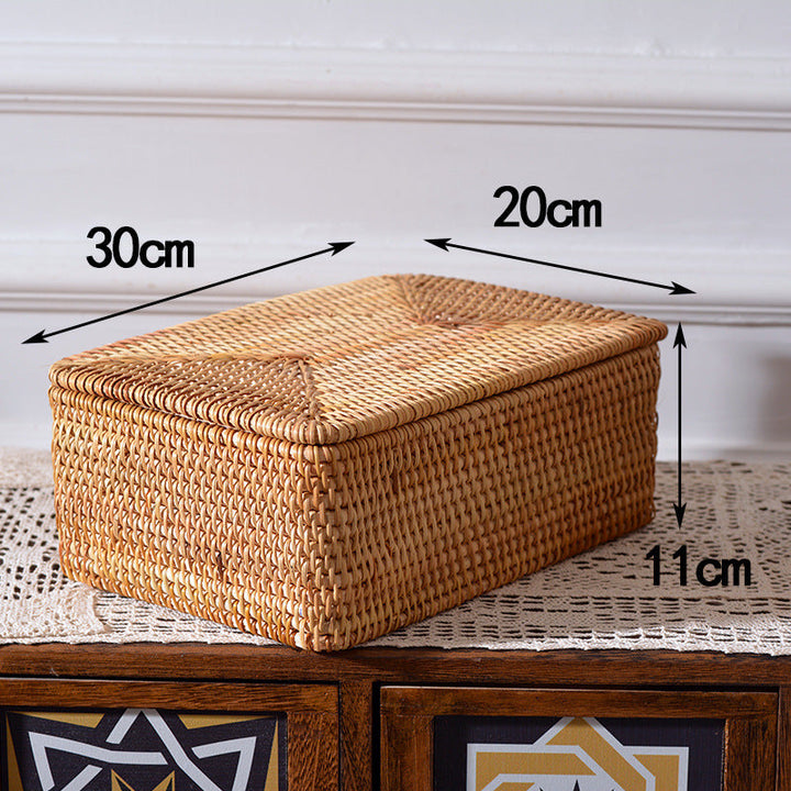 Rectangular Rattan Storage Basket
