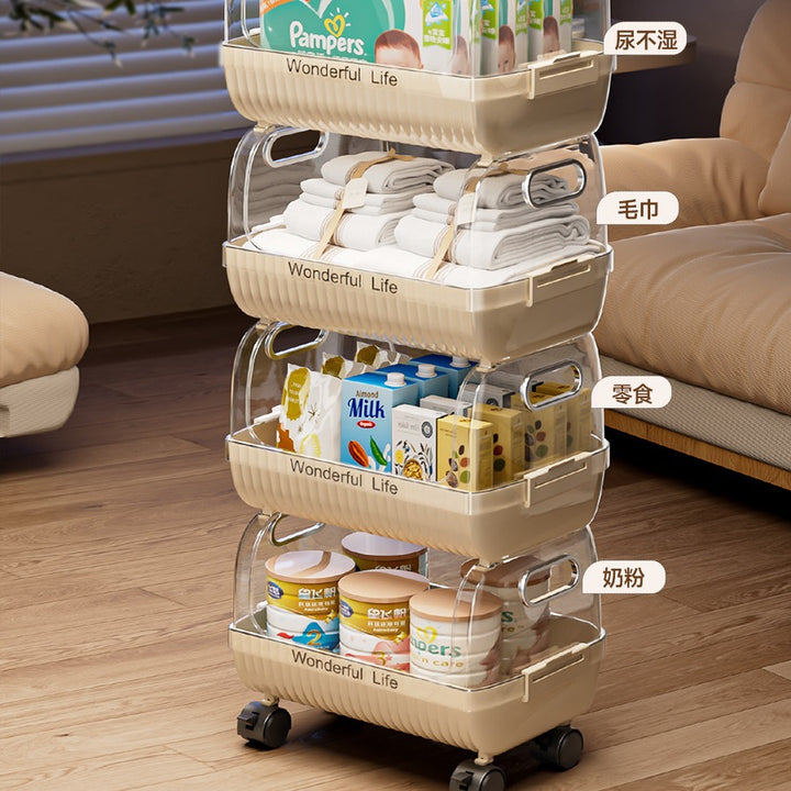 Multi-Tier Storage Organizer with Transparent Baskets Meso Living