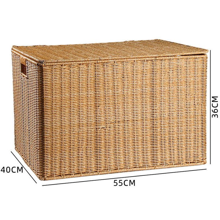 Handcrafted Rectangular Wicker Storage Box