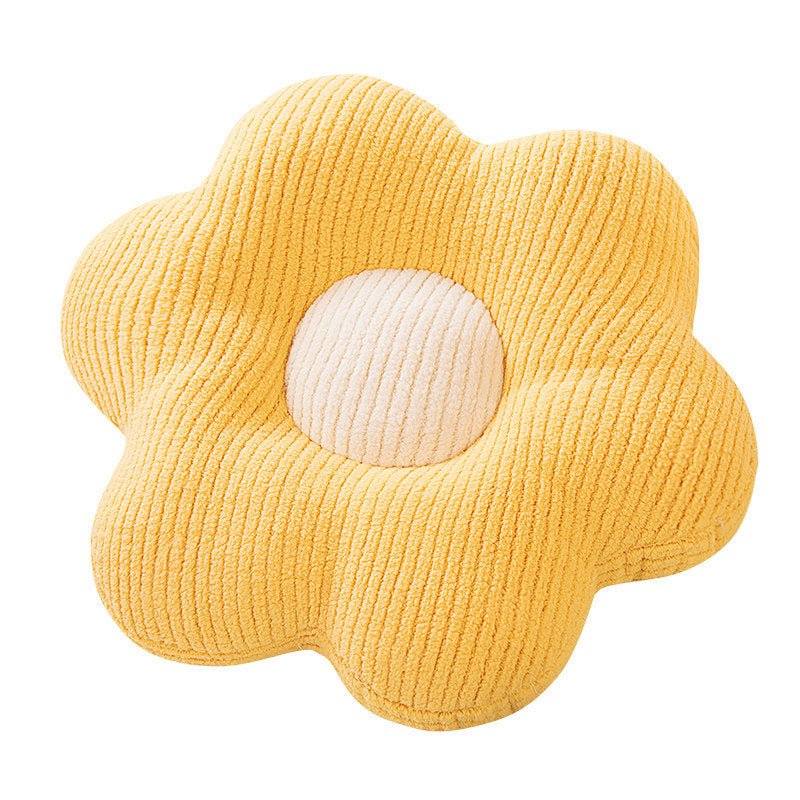 Flower-shaped cuddly pillow
