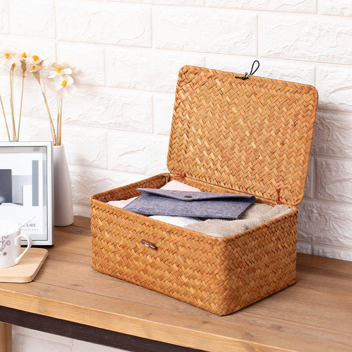 Handcrafted Oval Woven Storage Box