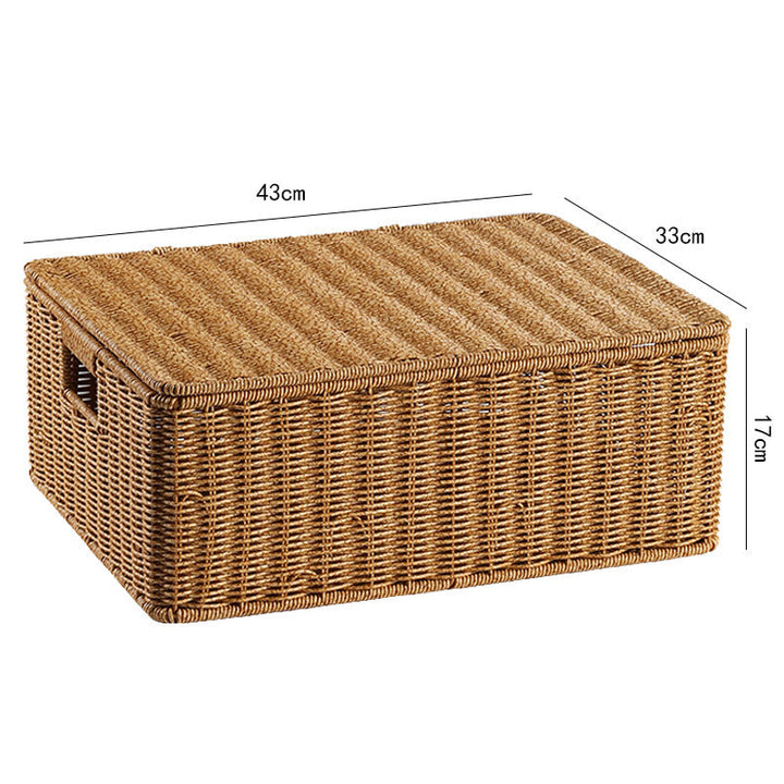 Handcrafted Rectangular Wicker Storage Box