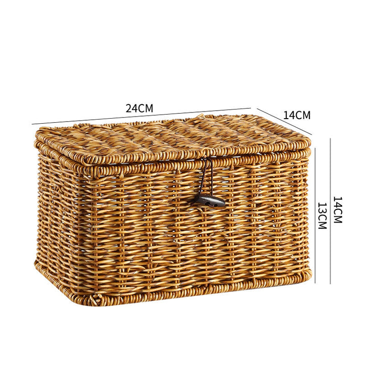 Handcrafted Rectangular Wicker Storage Box