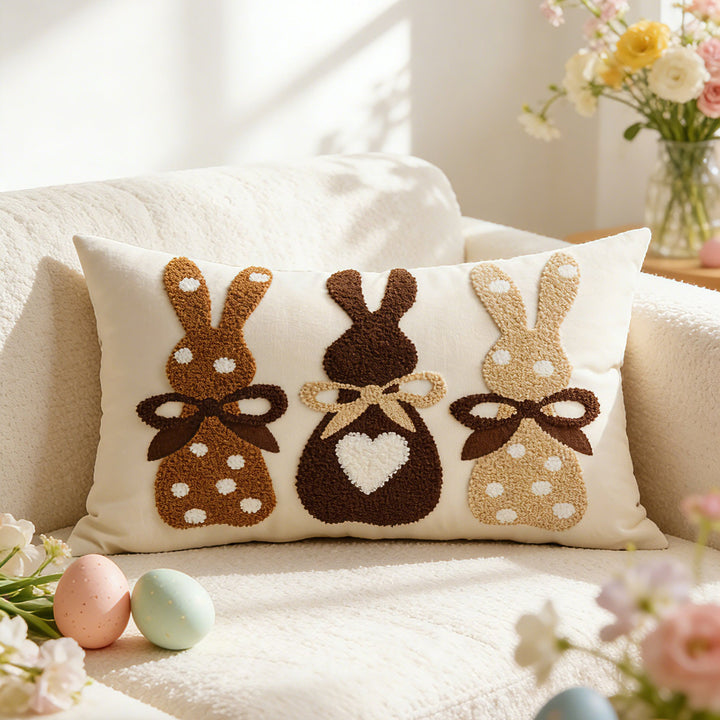pillowcase with cute bunny motif