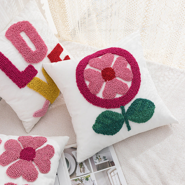 Decorative Pillowcase with Heart Pattern