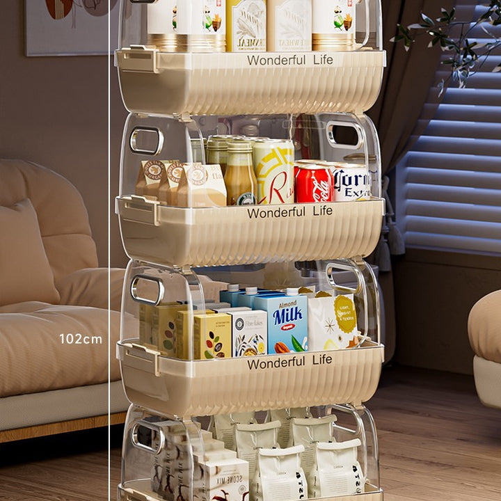 Multi-Tier Storage Organizer with Transparent Baskets Meso Living