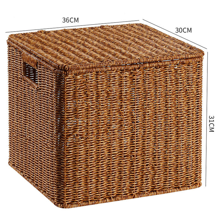 Handcrafted Rectangular Wicker Storage Box