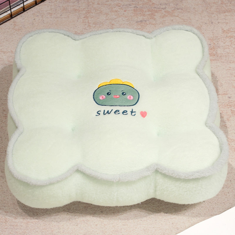 Plush pillow with animal-friendly design