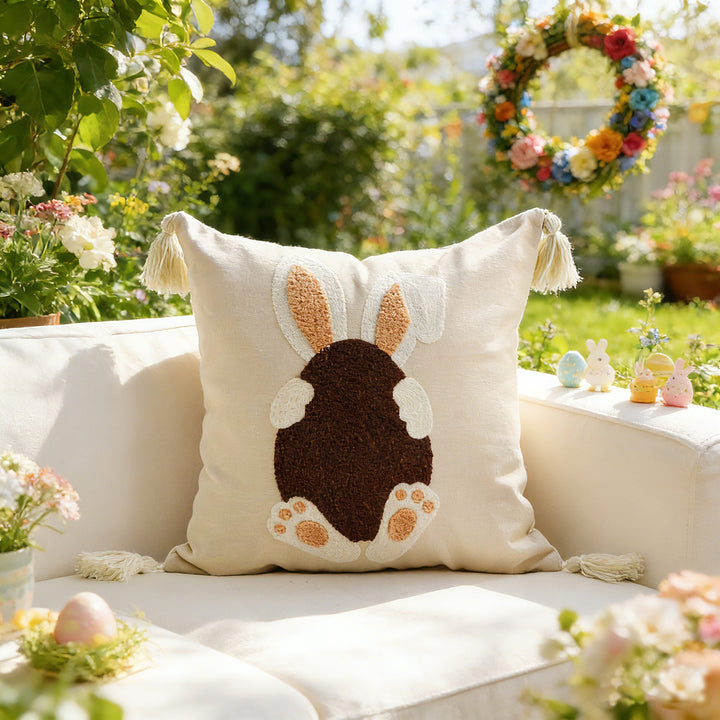 pillowcase with cute bunny motif