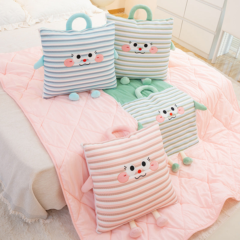 Cuddle pillow with lovable animal motif