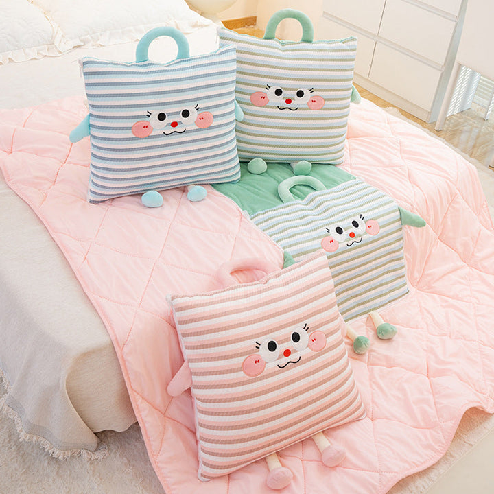 Cuddle pillow with lovable animal motif